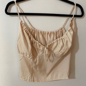 Cup Detail Satin Top